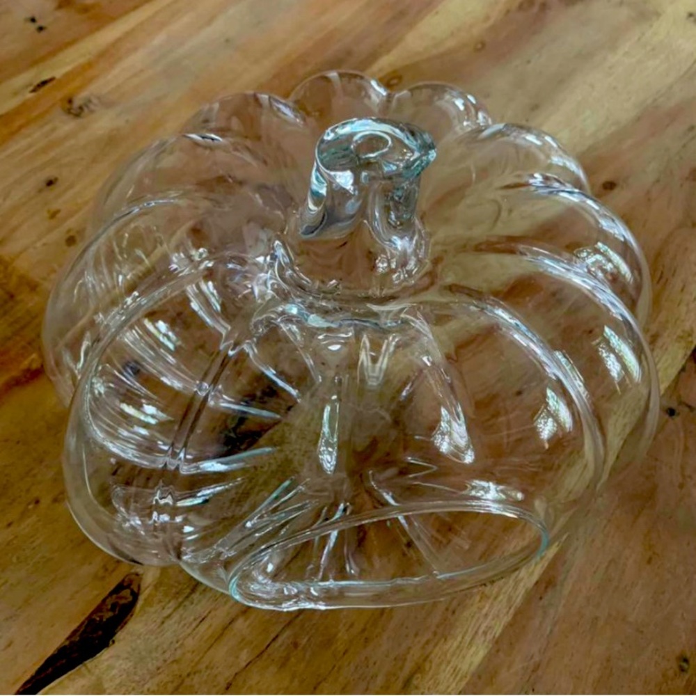 Large Glass Pumpkin Centerpiece Cookie Candy Display Jar Decoration Terrarium